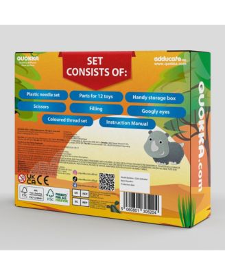 Kids Crafts Ages 4-8 DIY Beginner Needle and Thread Kit - 12 Sewing Kit Basic