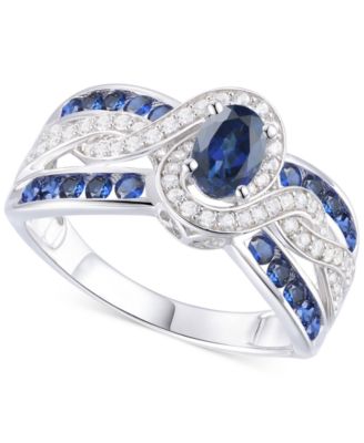 Emerald (3/8 ct. t.w.) & Diamond (1/4 ct. t.w.) Multirow Swirl Ring in 14k Gold (Also in Ruby & Sapphire)