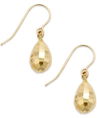Macy's - Mirrored Teardrop Earrings in 10k Gold