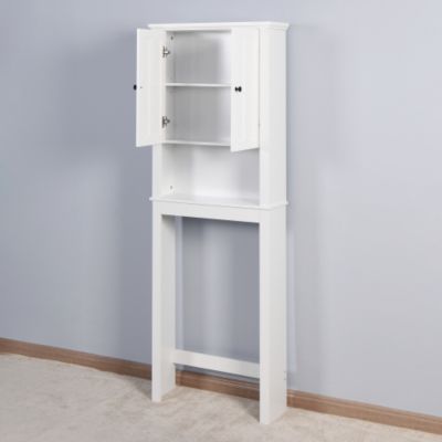 23.62inch x 7.72inch x 67.32inch Bathroom Wooden Storage Cabinet Over The Toilet Space Saver with Adjustable Shelf