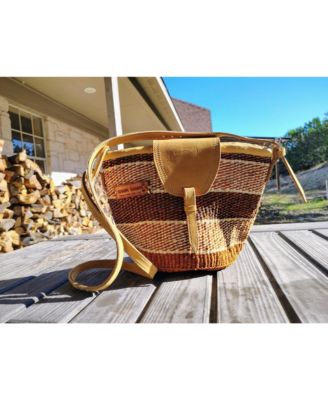Life Lines Handmade Sisal Straw Crossbody Bag