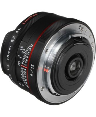 SMCP-DA 15mm f/4 ED AL HD Lens for DSLR Cameras, Black