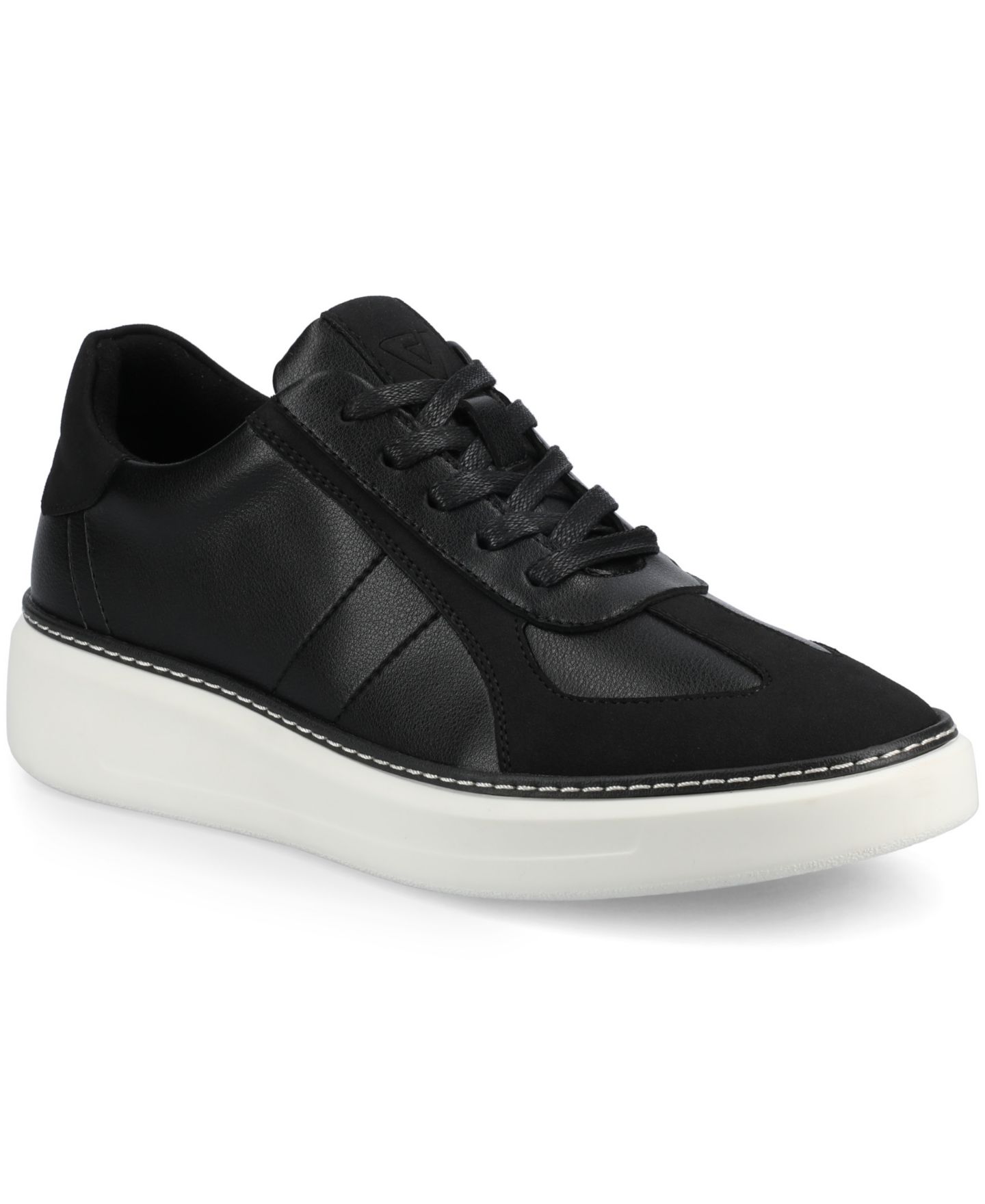 Мужские кроссовки Vance Co. Berlin Comfort Lace Up Low Top Flexible Court, цвет: Чёрный — фото 1