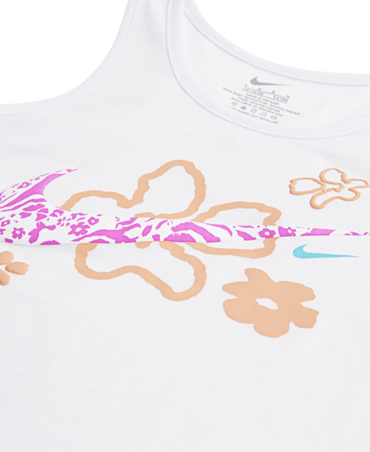 Nike Little Girls 2-piece Wild Flower Printed Bike Shorts Set In Apricot Agate
