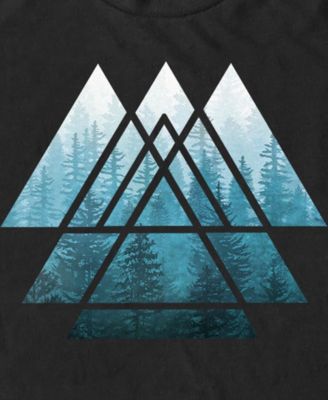 Men's Sacred Geometry Triangles Misty Forest Short Sleeve T-Shirt