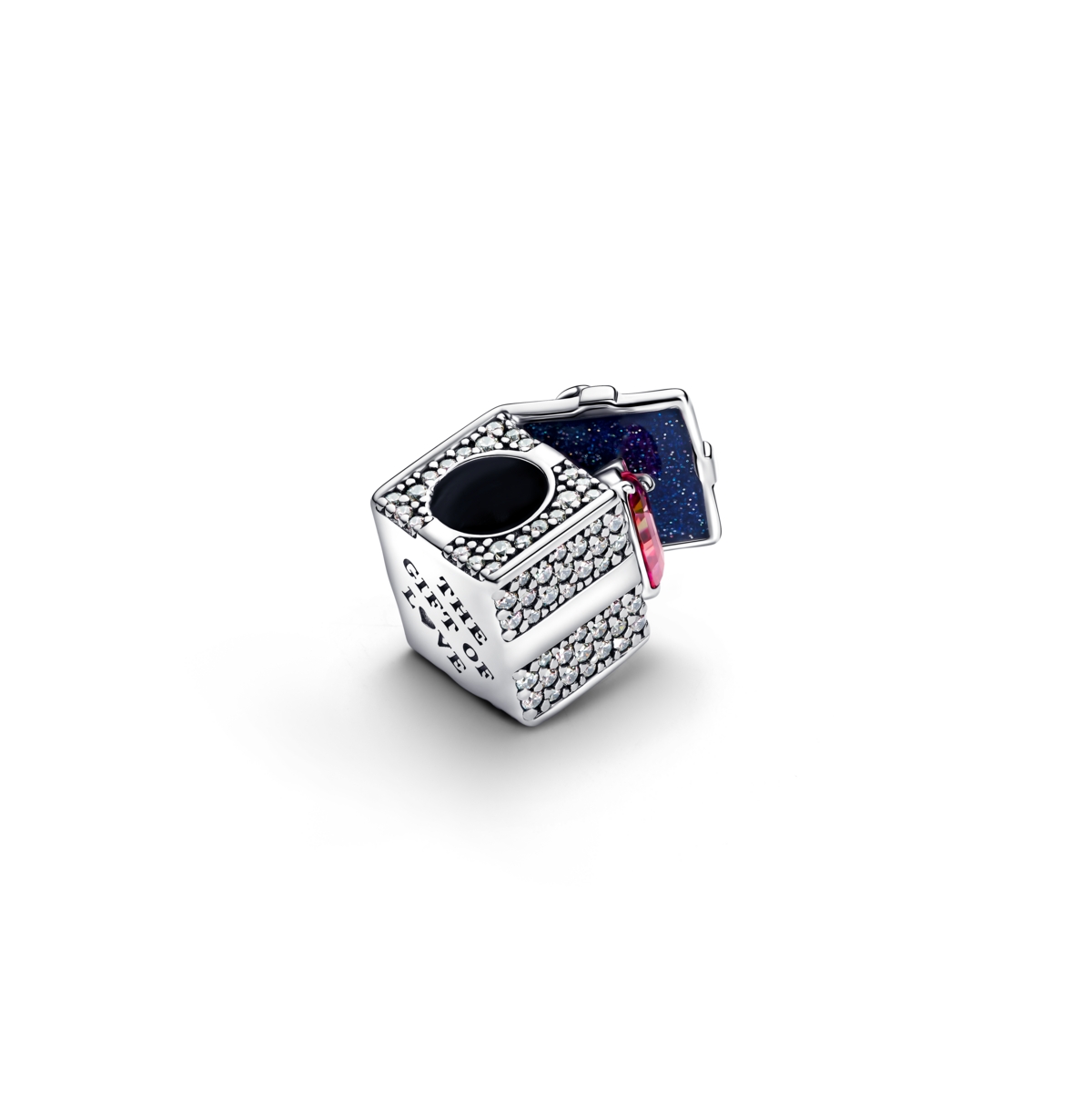 Pandora Sterling Silver Sparkling Gift Box Charms In Sterling Silver