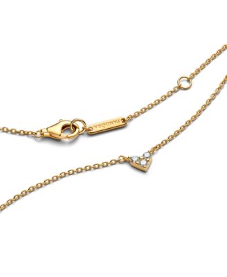 Gold-Plated Triple Stone Heart Collier Pendant Necklace