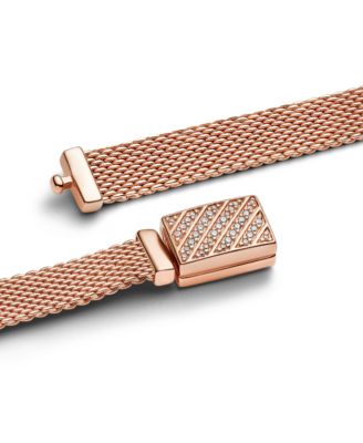 Gold-Plated Reflexions Long Clasp Pav&eacute; Bracelet
