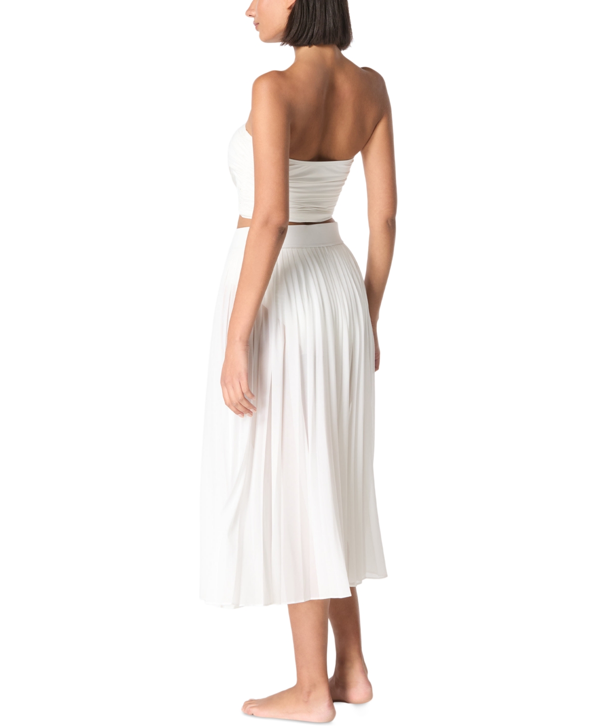 CARMEN MARC VALVO WOMEN'S PLEATED COVER-UP MIDI SKIRT 
