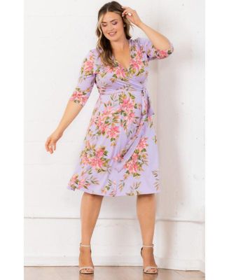 Plus Size Signature Print Wrap Dress