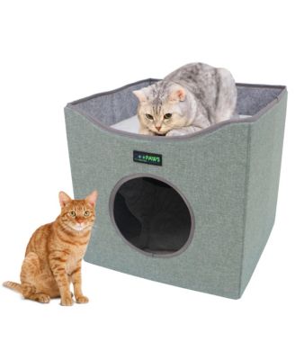 Foldable Cat Condo: Sage Green