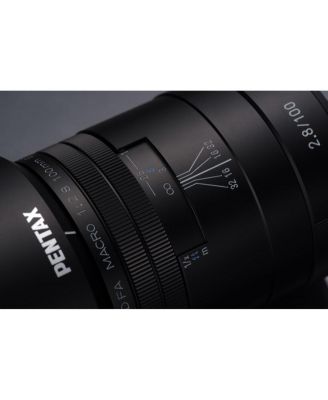 HD Pentax-D FA Macro 100mm f/2.8 ED AW Lens, Black