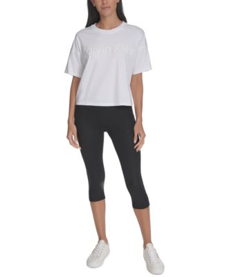 Women's Cotton Raised Logo Cropped T-Shirt
