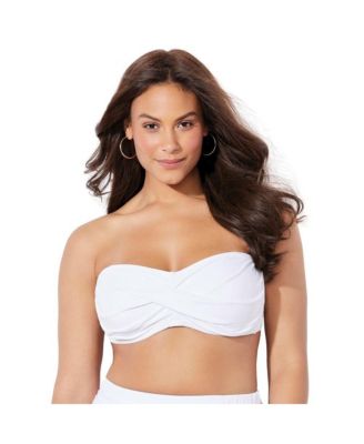 Women's Valentine Ruched Bandeau Bikini Top