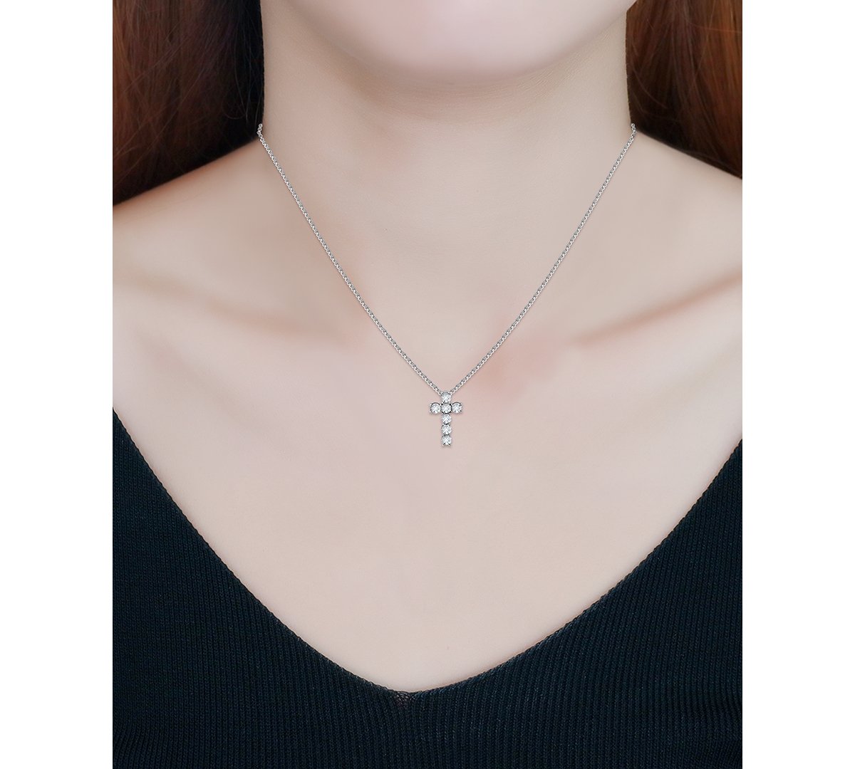 Giani Bernini Cubic Zirconia Cross Pendant Necklace, 16" + 2" Extender, Exclusively At Macy's In Gold