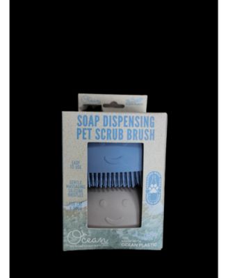 Eco-Friendly Soap Dispensing Pet Scrub Brush, Assorted Colors, Sustainable Grooming Tool for Dogs and Cats