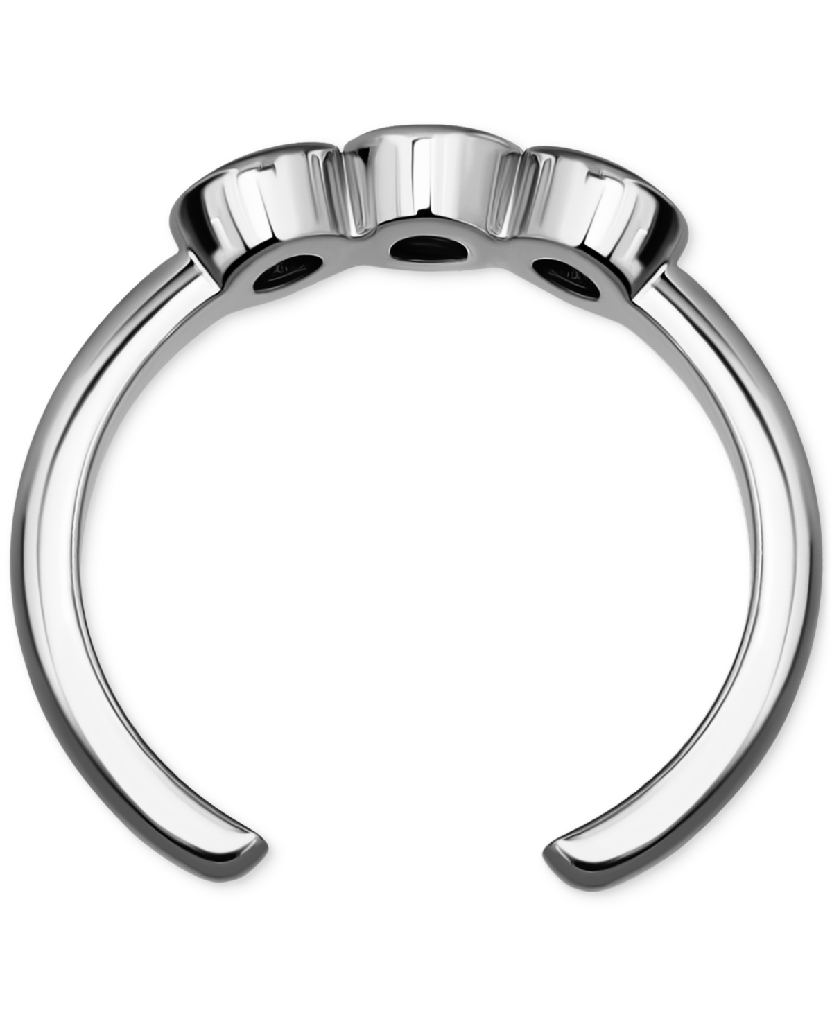 GIANI BERNINI CUBIC ZIRCONIA ADJUSTABLE TOE RING IN STERLING SILVER (ALSO IN 18K GOLD-PLATED STERLING SILVER), EXC 
