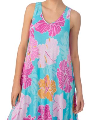 Ellen Tracey Women's Sleeveless Handkerchief-Hem Nightgown