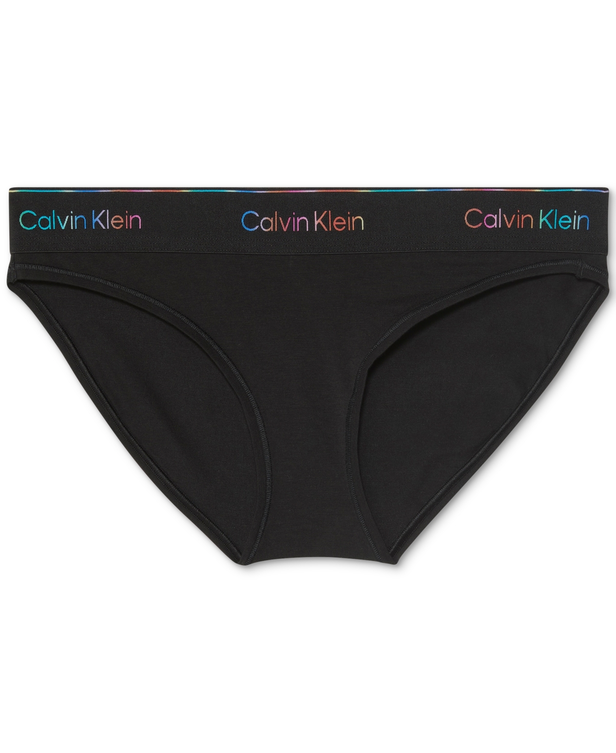 Calvin Klein Womens Icon Pride Stretch-jersey Thong Black Xl In Black