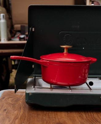 Enameled Cast Iron 2-Quarts Saucepan with Lid
