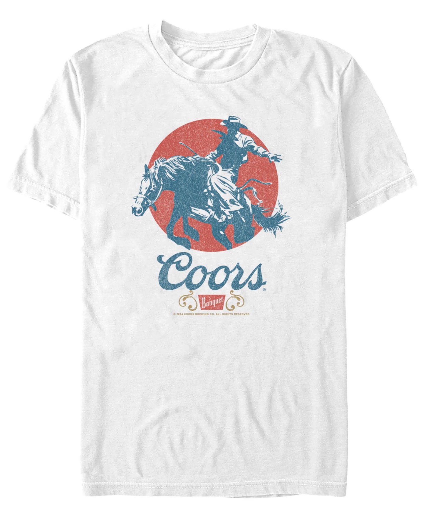 Мужская футболка Coors Brewing Company Longhorn Banquet Short Sleeve, цвет: Белый — фото 1