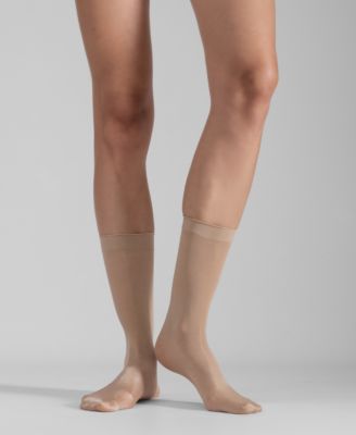 Women's Set of Two Lustrous Silky Shiny Sheer Dress Socks