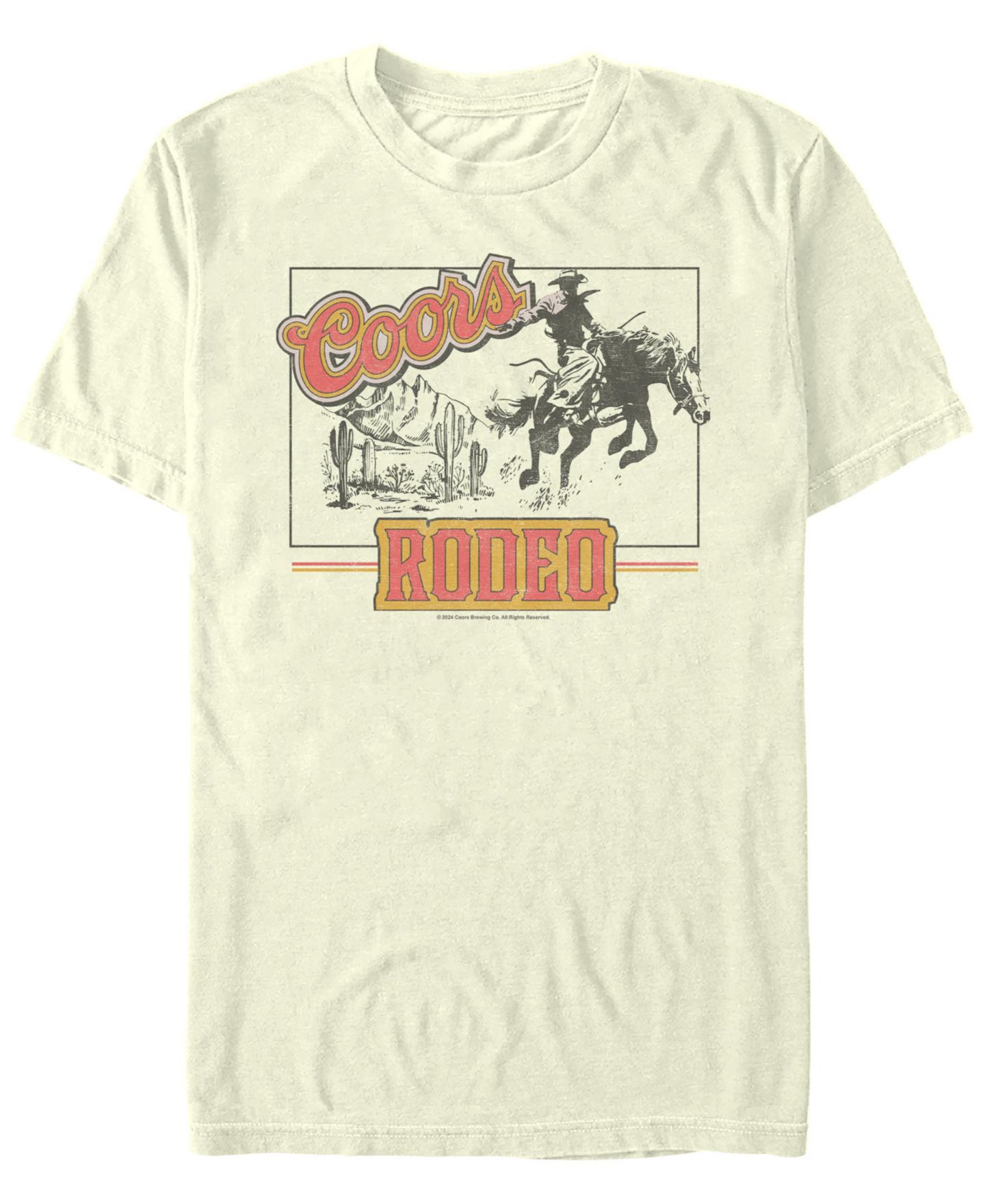 Мужская футболка Coors Brewing Company Original Coors Rodeo Short Sleeve, цвет: Натуральный — фото 1