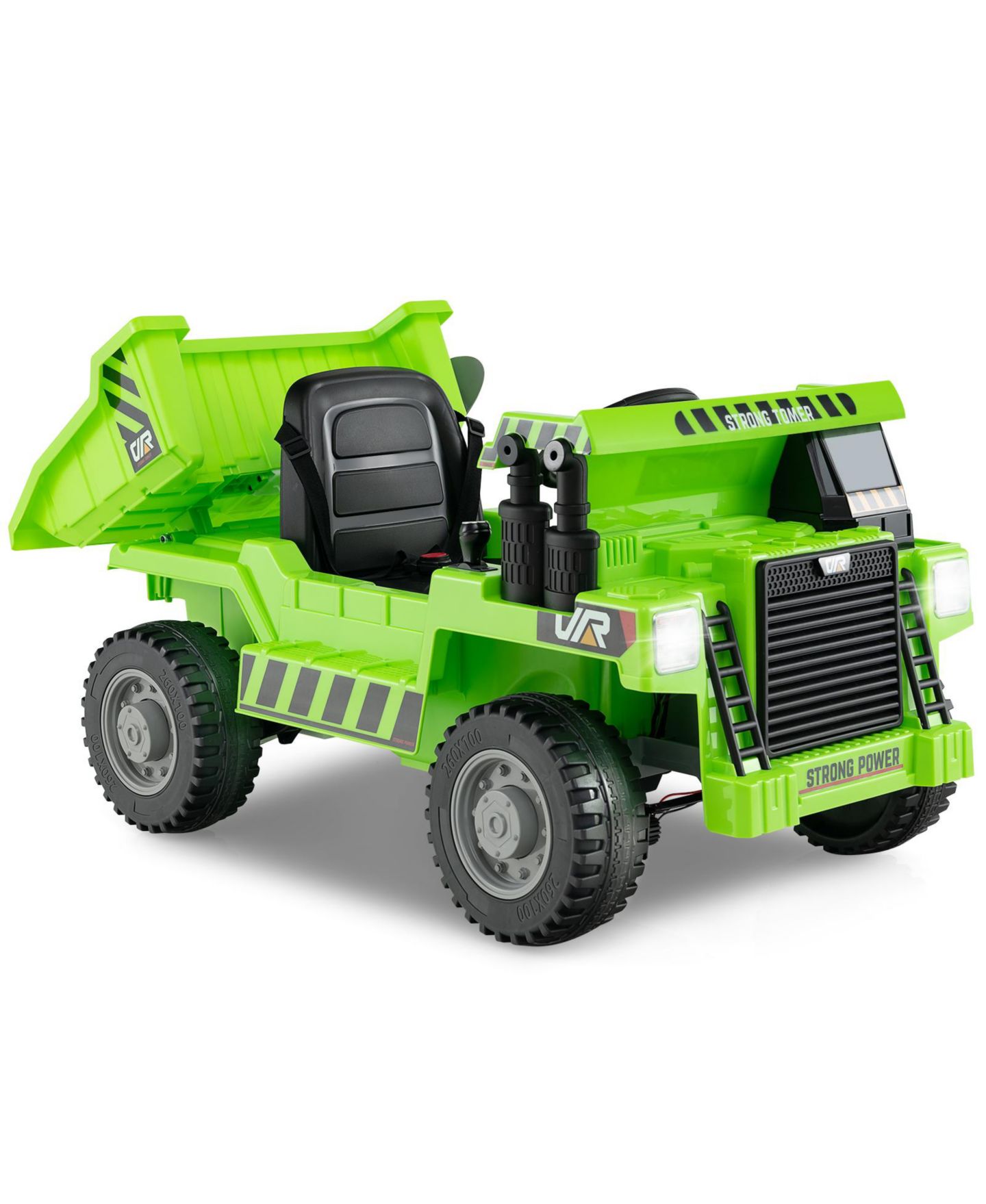 Детская игрушка HONGGE 12V Kids Ride-On Dump Truck with Electric Dump Bed and Remote, цвет: Зелёный — фото 1