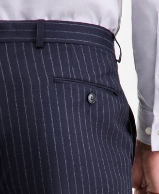 Men's Classic-Fit Wool-Blend Pinstripe Suit Separate Pants 