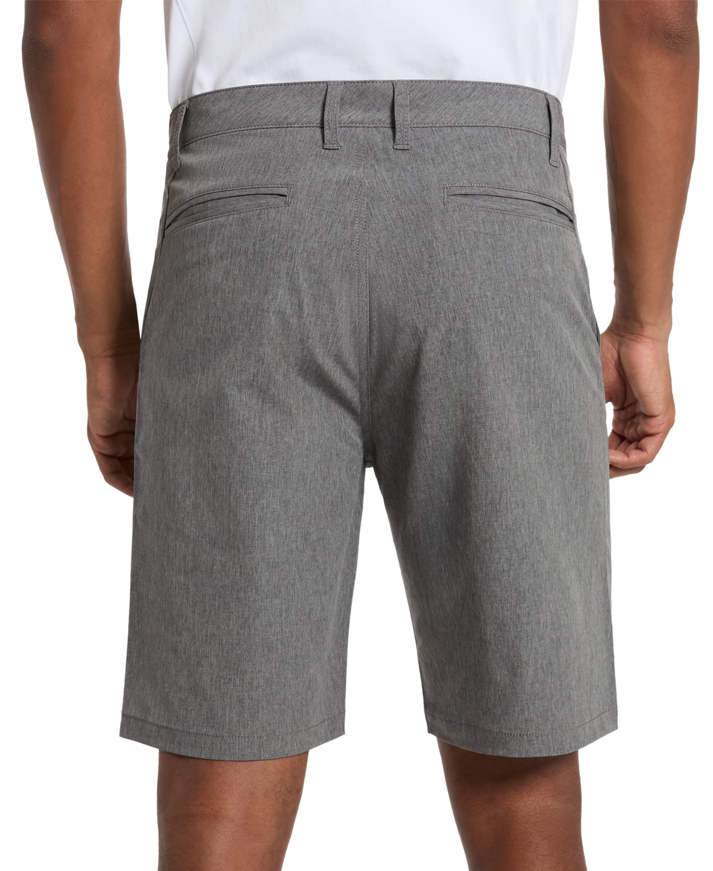 Мужские шорты Kenneth Cole Heathered Tech Performance 9" Shorts, цвет: Серый меланжевый — фото 2