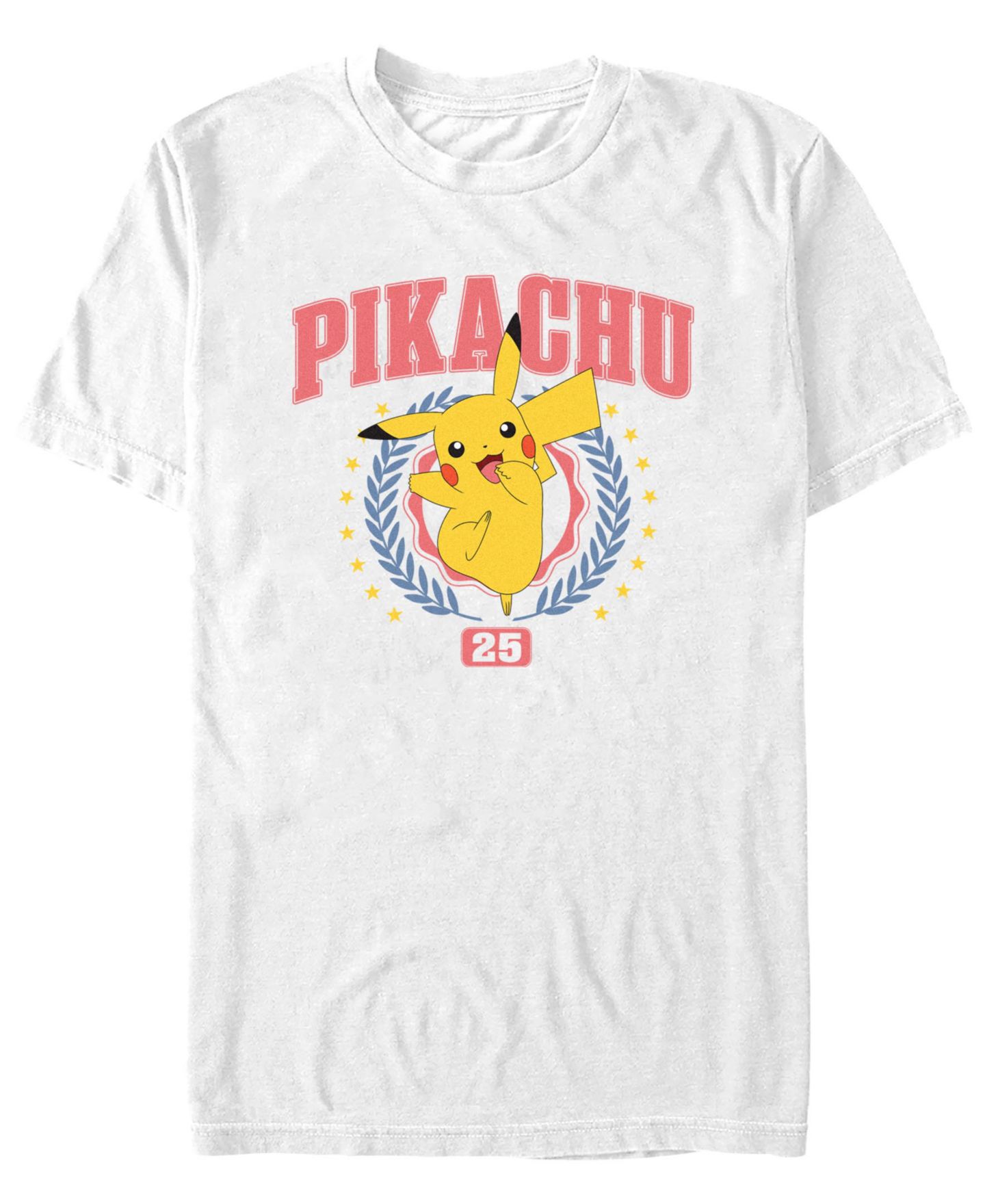 Мужская футболка Pokemon Pikachu Collegiate Short Sleeve, цвет: Белый — фото 1