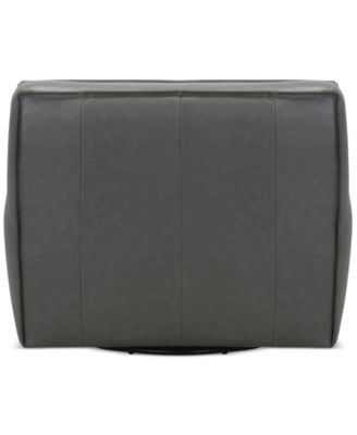 Glympton 44" Leather Swivel Chair, Exclusively at Macy's