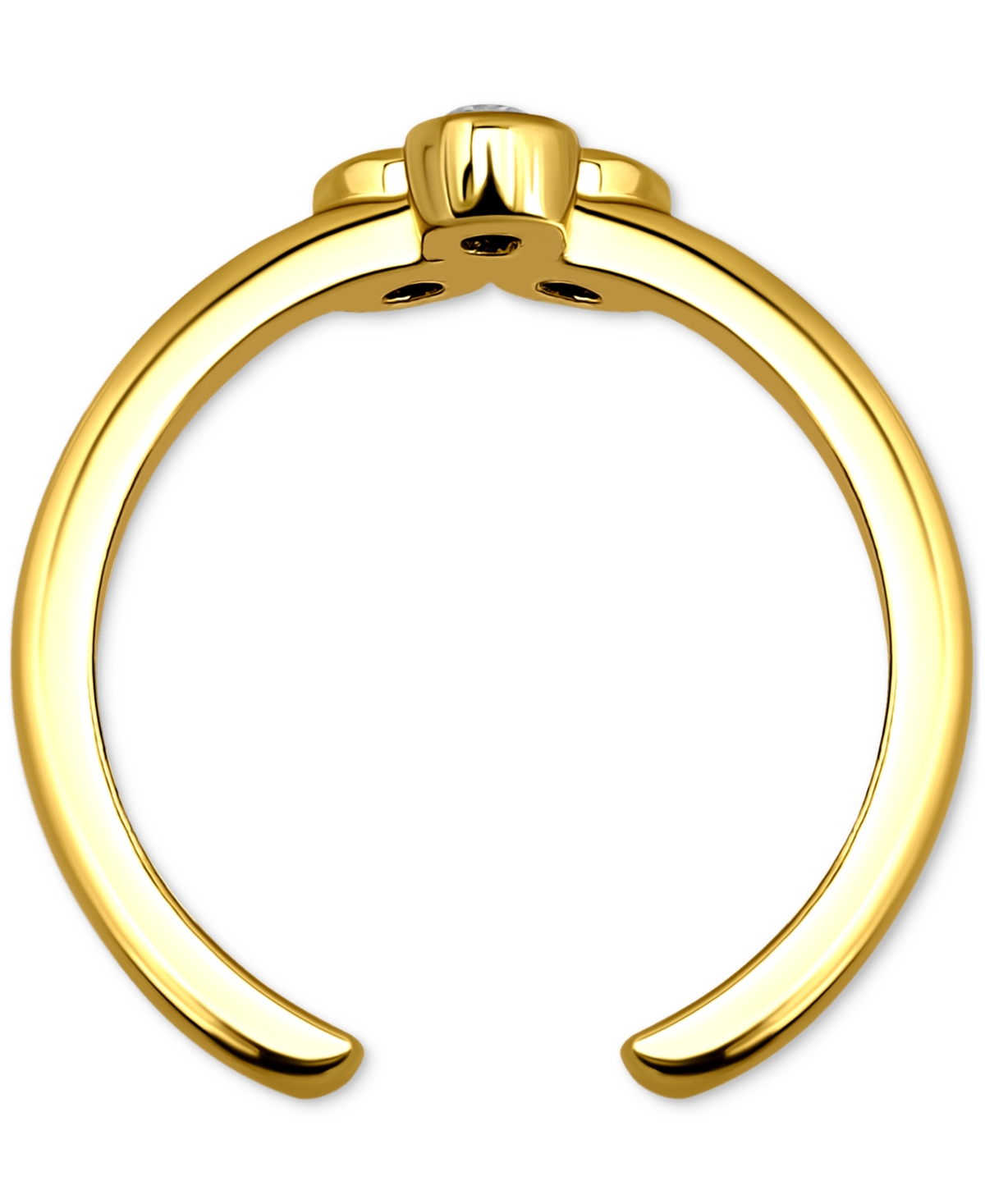 GIANI BERNINI TRIPLE CUBIC ZIRCONIA CLUSTER ADJUSTABLE TOE RING, EXCLUSIVELY AT MACY'S 