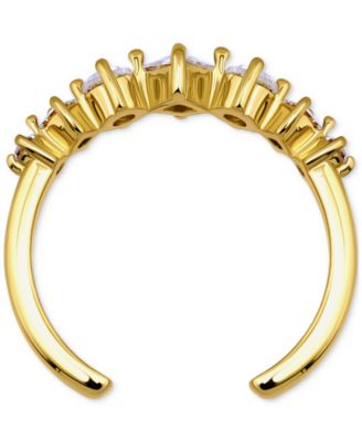 Mixed-Cut Cubic Zirconia Adjustable Toe Ring in 18k Gold-Plated Sterling Silver (also in Sterling Silver), Exclusively at Macy's
