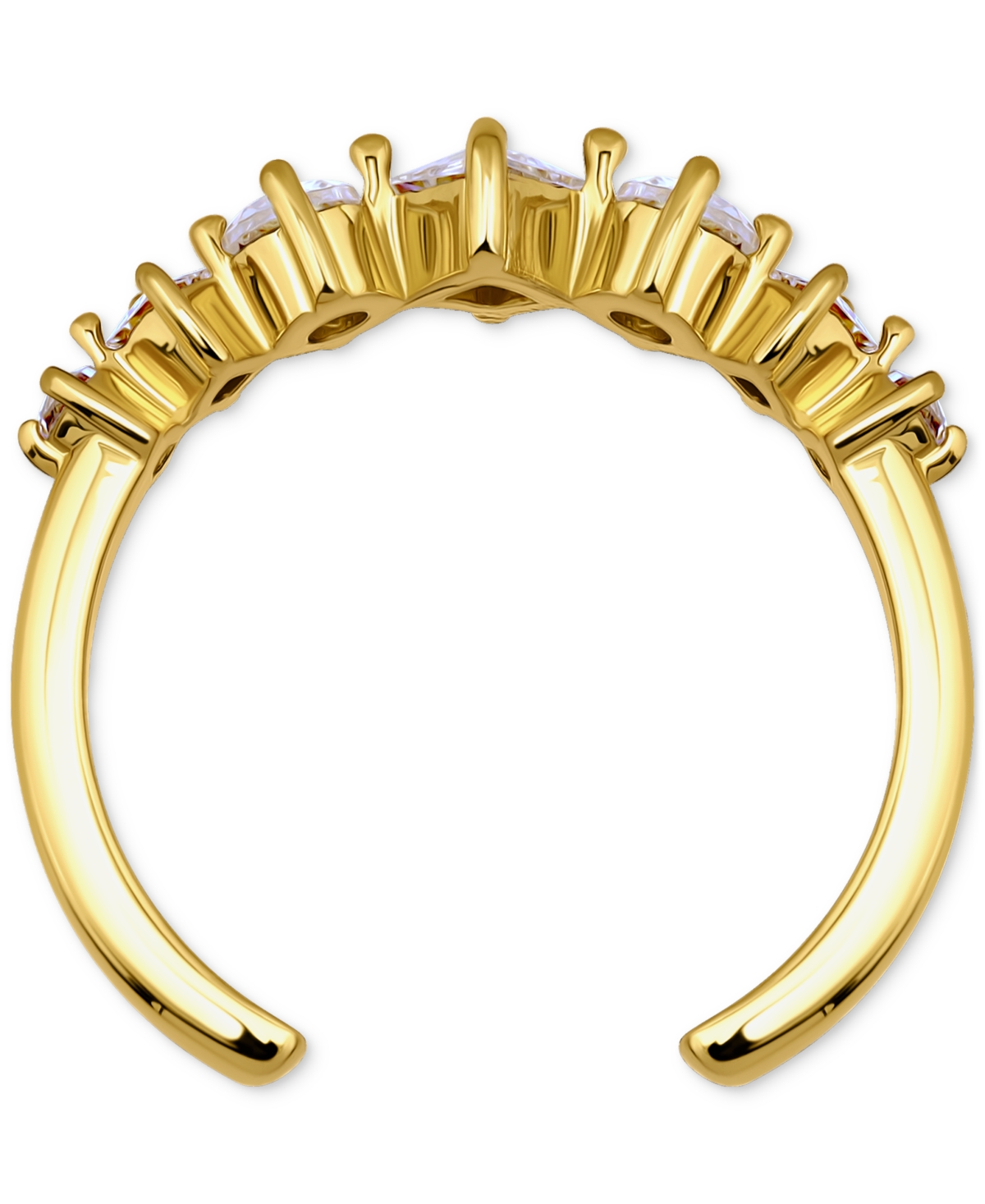 GIANI BERNINI MIXED-CUT CUBIC ZIRCONIA ADJUSTABLE TOE RING IN 18K GOLD-PLATED STERLING SILVER (ALSO IN STERLING SI 