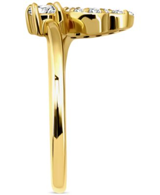 Cubic Zirconia Open Heart Adjustable Toe Ring, Exclusively at Macy's