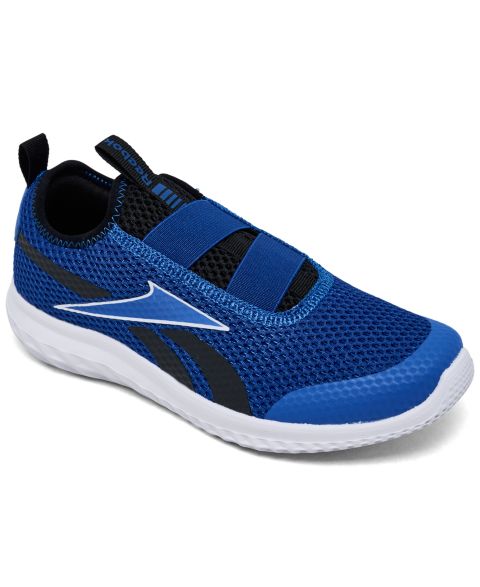 Кроссовки Reebok Rush Runner Slip-On Casual Sneakers from Finish Line для мальчиков, цвет: Синий / Чёрный