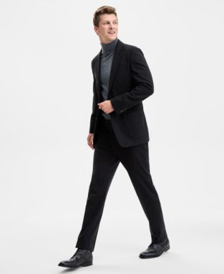 Men's Modern-Fit Knit Pinstripe Suit Separates 