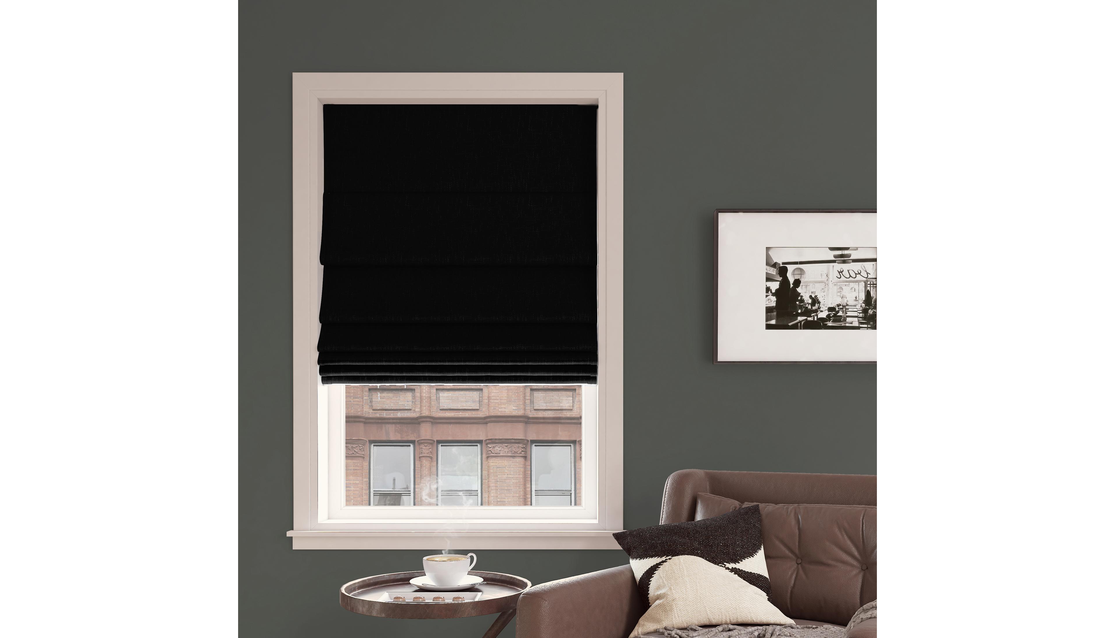 Pryer Textured 100% Blackout Cordless Roman Shade