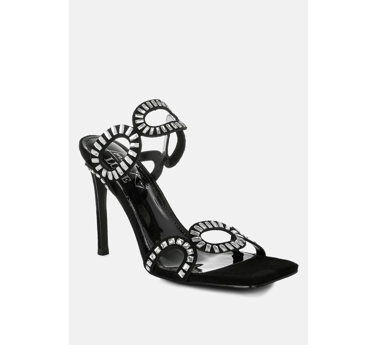 Romashka Cut Out Detail Stiletto Heel Sandals - Beige