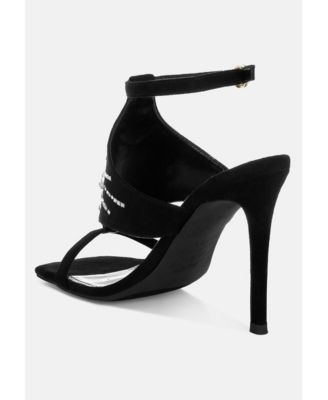 Warda Jeweled Shiny Stiletto Heels