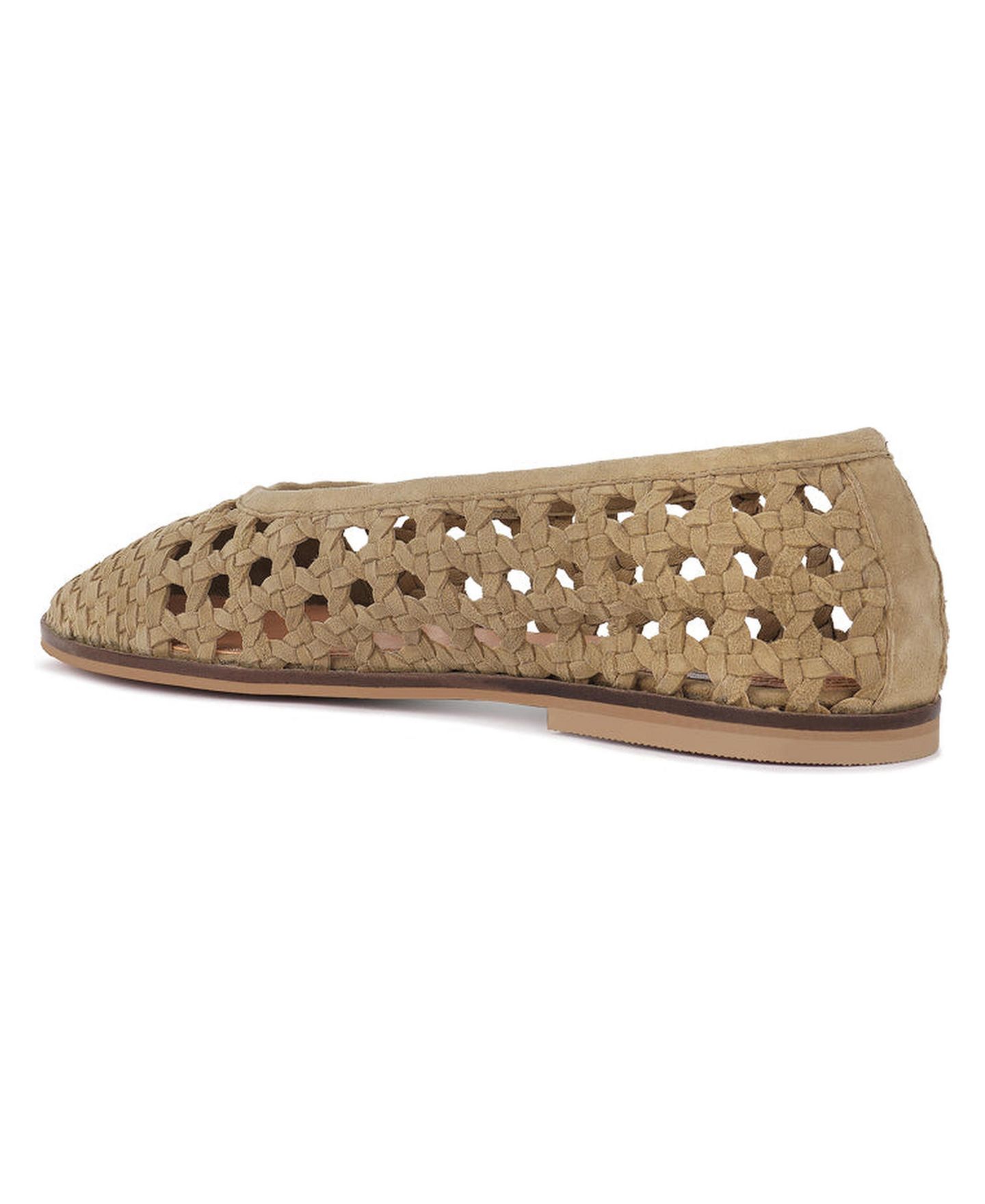 Женские балетки Rag & Co Miyako Suede Ballet Flats, цвет: Бежевый / Хаки — фото 3