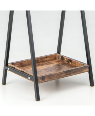 Lockable Freestanding Jewelry Organizer with Full-Length Frameless Mirror