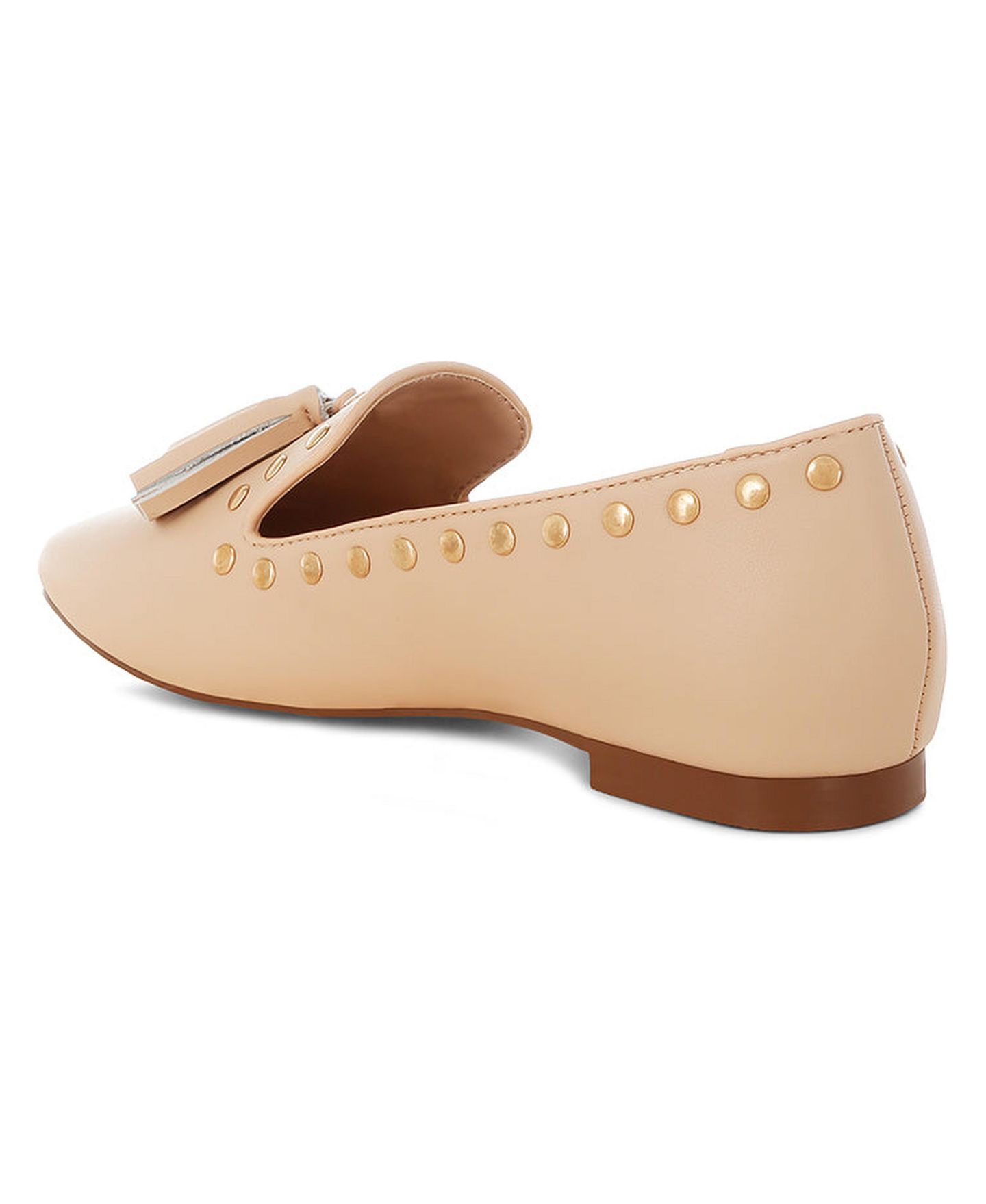 Женские туфли Rag & Co Philoha Studs and Tassels Detail Flat, цвет: Светлый бежевый — фото 3