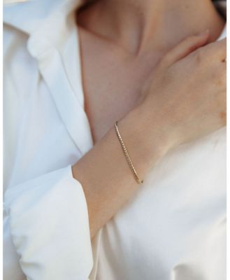 Women's Serpentine Chain Bracelet in 14k Gold-Plated Stainless Steel