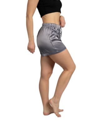 Women's 2-Pack Satin Drawstring Pajama Lounge Shorts