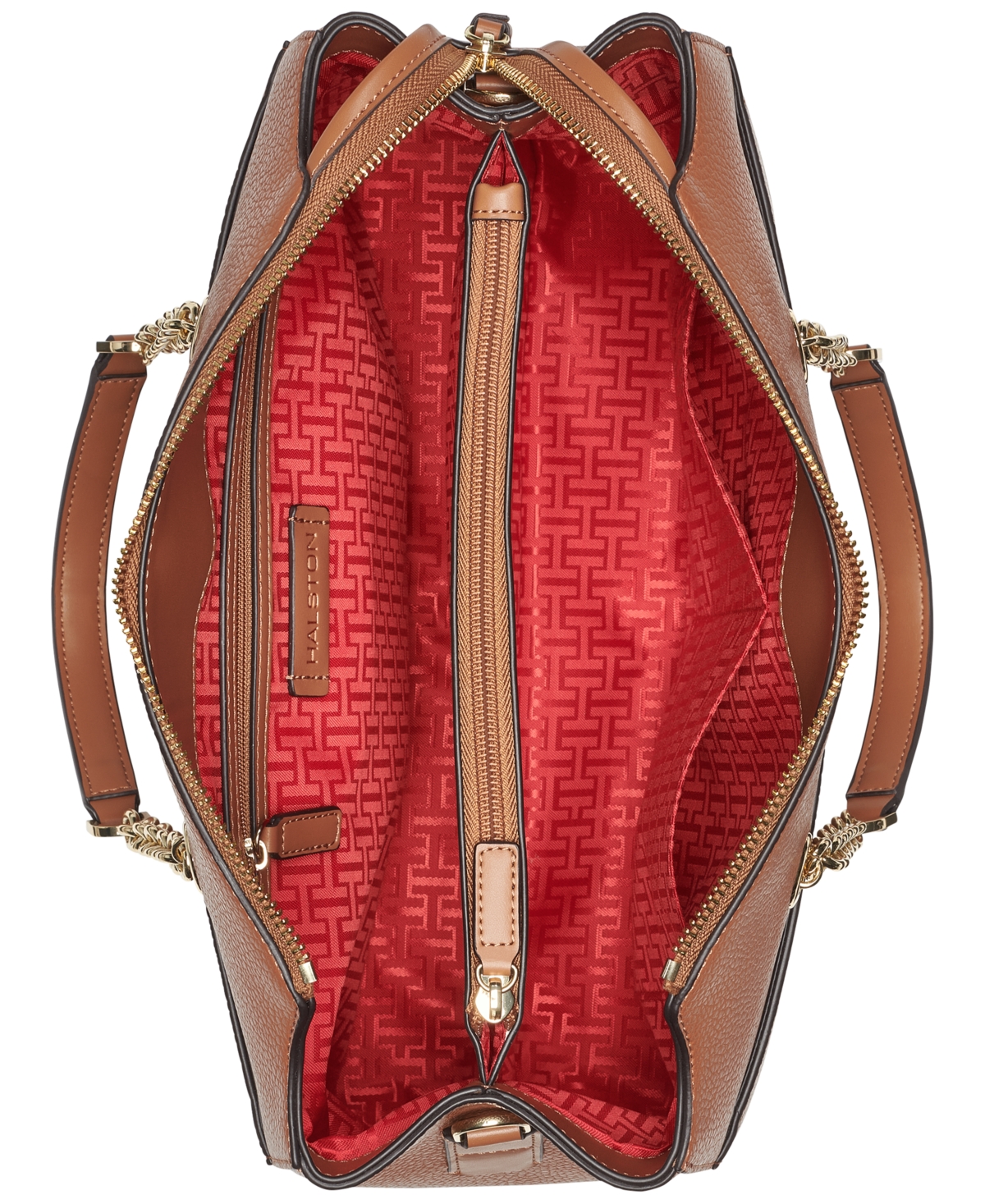 Shop Halston Janis Mini Satchel Bag In Oak