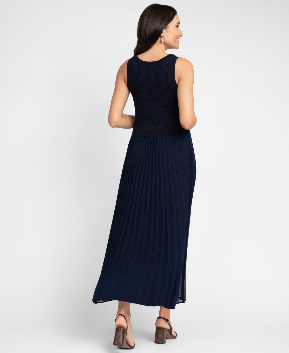Shop Seraphine Women's Maternity Nursing Dress In Navy