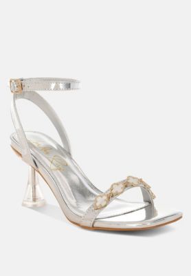 Womens Ebina Charm Detail Spool Heels