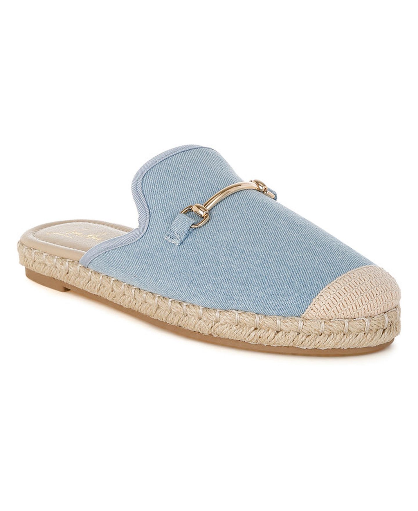 Женские сабо London Rag Midori Denim Slip-On Mules, цвет: Средний синий — фото 2